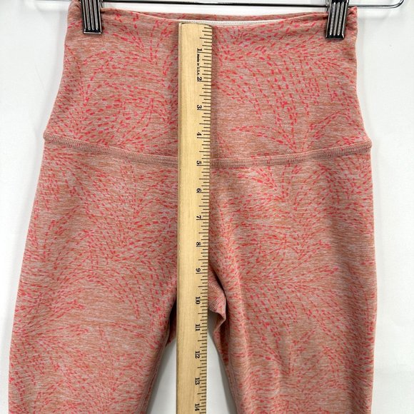 Beyond Yoga Leggings Womens Pull On Cropped Stretch Pattern Coral S - Picture 5 of 10
